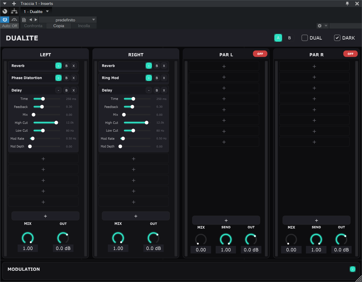 Dualite with different FX per lane